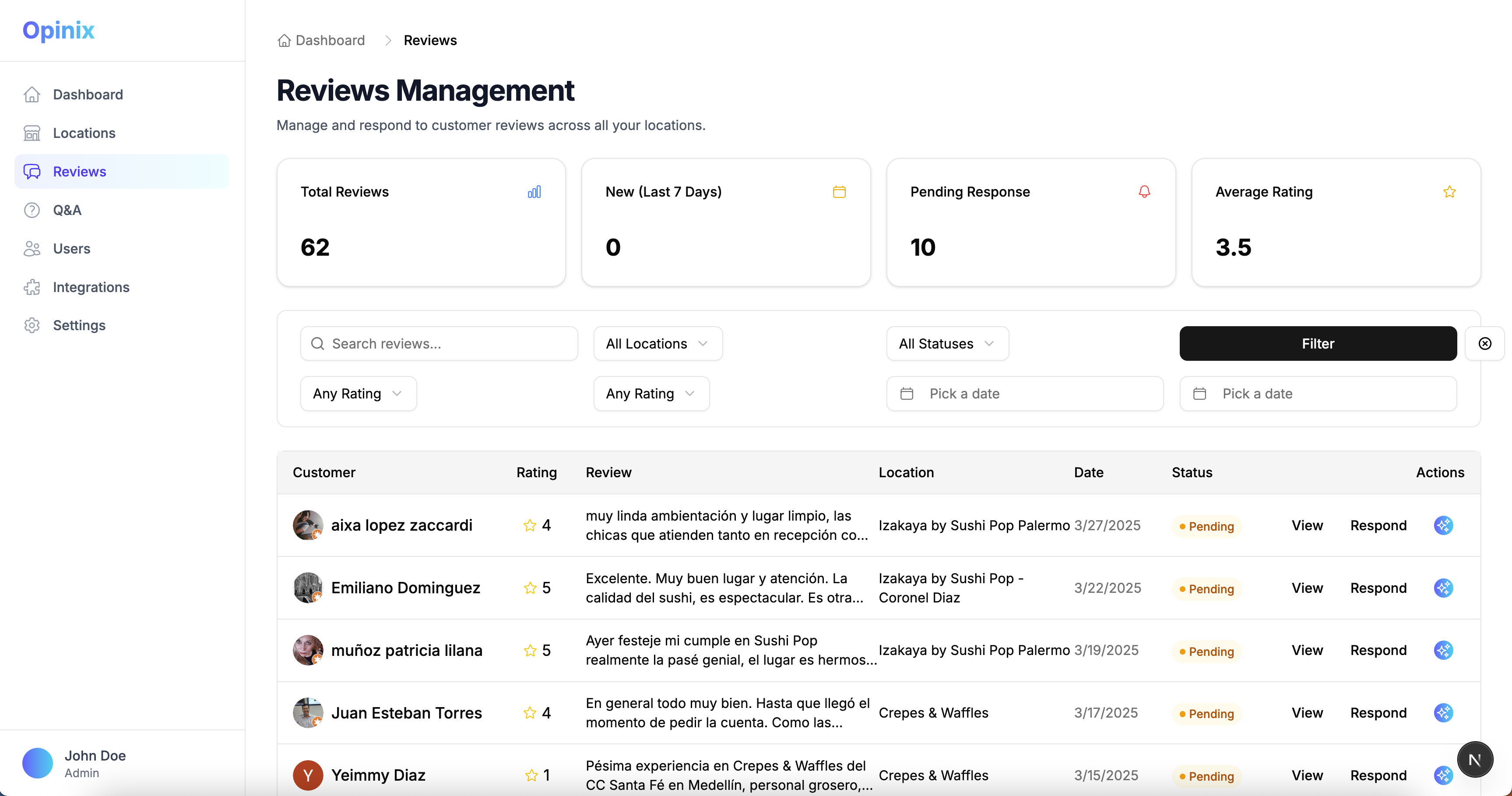 Opinix Unified Inbox